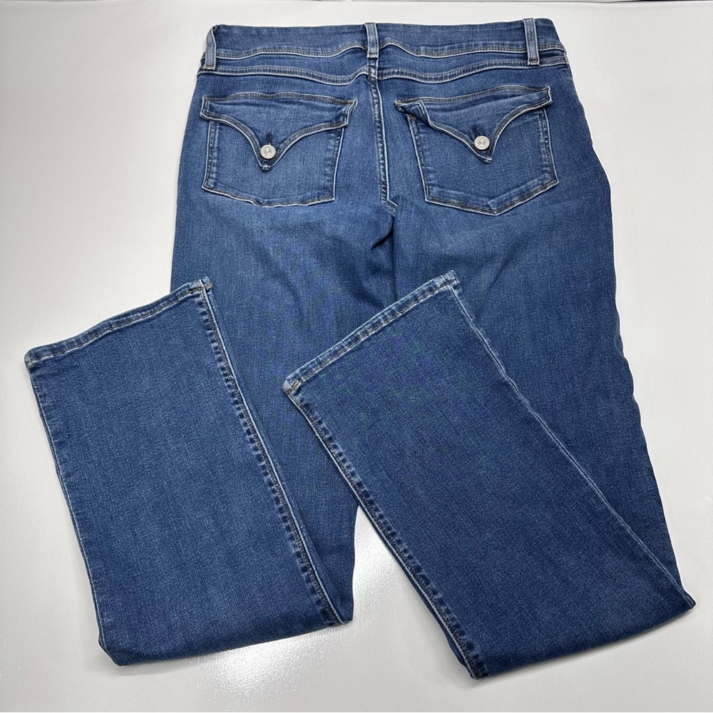 Hudson Jeans Beth Baby Boot Womens Size 29 Mid-Rise Medium Wash Back Flap Pocket - Picture 2 of 8